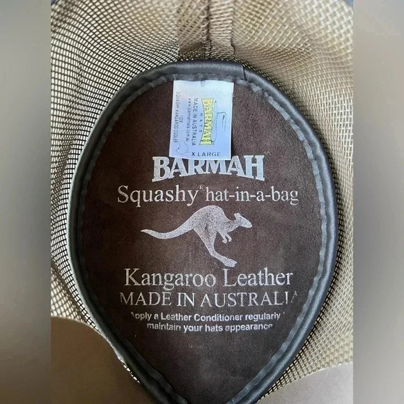 Barmah Squashy Kangaroo Cooler Hat Sz XL - Picture 9 of 12